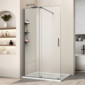 Душевая перегородка Vincea Walk-In 120 Вороненая сталь / Прозрачное